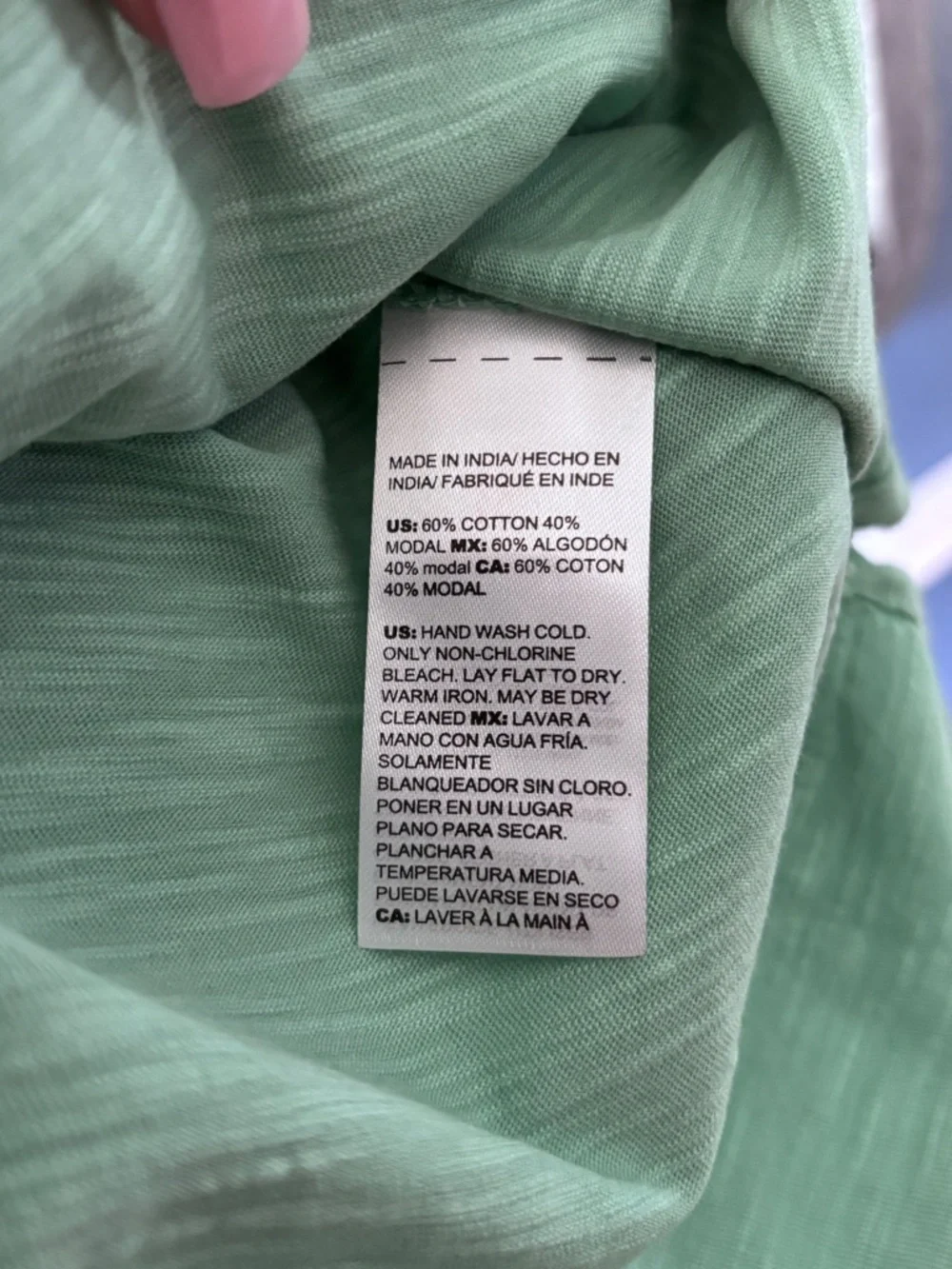 Chico’s Zenergy Tie Dye Tunic Top in Mint Green and White - NWT Size 3 (16/18) - Picture 10 of 10
